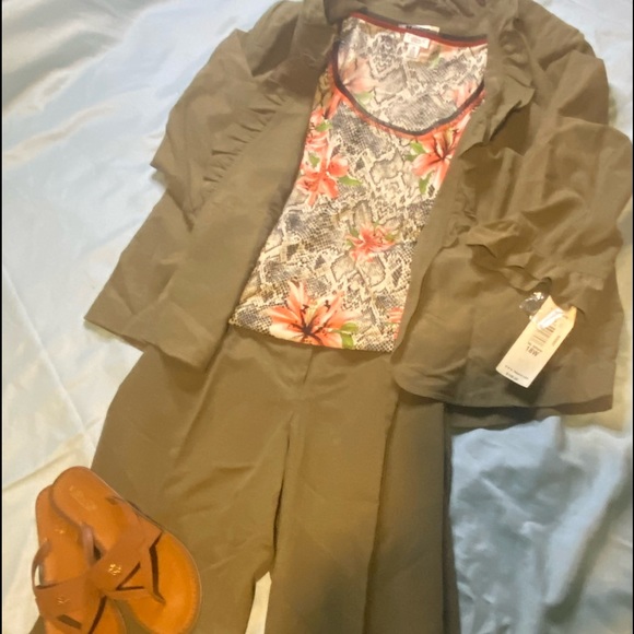 Pants - Olive green fall suit